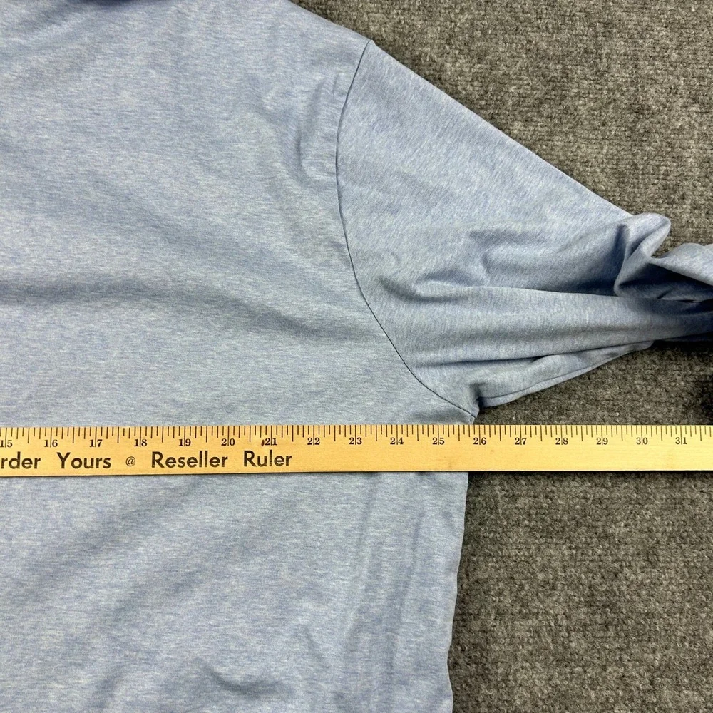Polo Ralph Lauren‎ Long Sleeve Polo Mens 2XB Blue Heathered Cotton Big & Tall